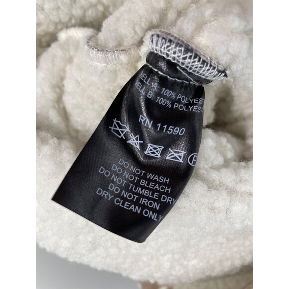 Centigrade Bonded Sherpa Lined Plaid Jacket Womens M Taupe Plaid Medium Poly NEW - Picture 4 of 5